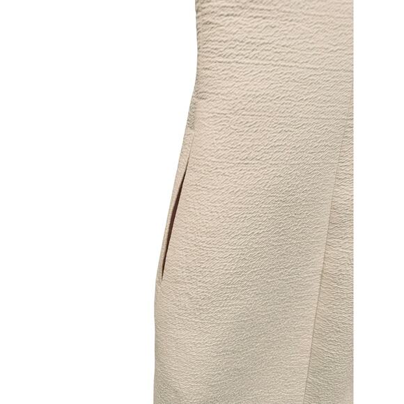 Helmut Lang Erosion Pockets Cotton Wool Textured Mini Sheath Cream Ivory Dress 2 - Picture 10 of 15